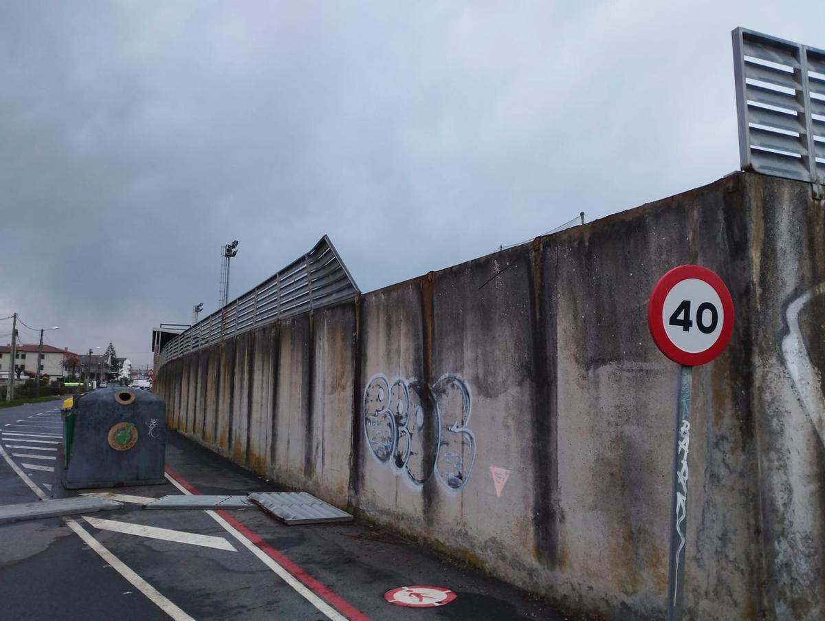 Valle del campo de Noalla dañada por el viento