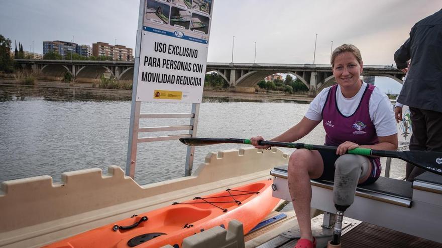 Primer pantalán para piragüismo adaptado en Badajoz