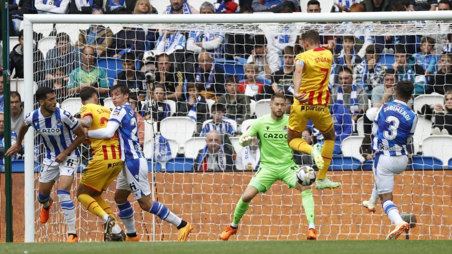 Resumen, goles y highlights del Real Sociedad 2 - 2 Girona de la jornada 34 de LaLiga Santander