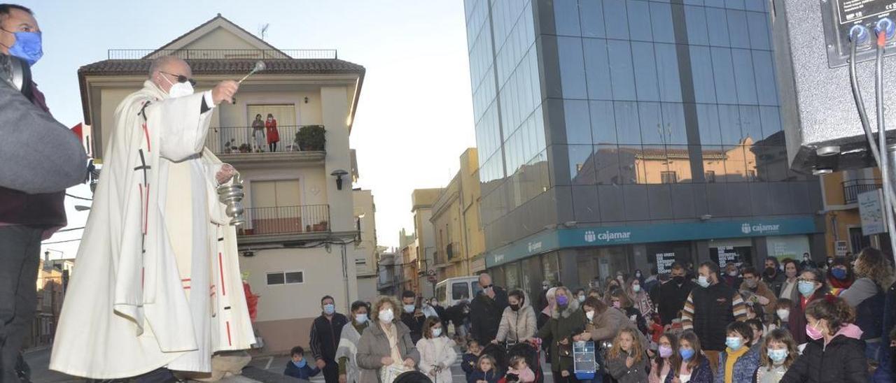 La plaza de la Constitución acogió la bendición por motivos de seguridad.