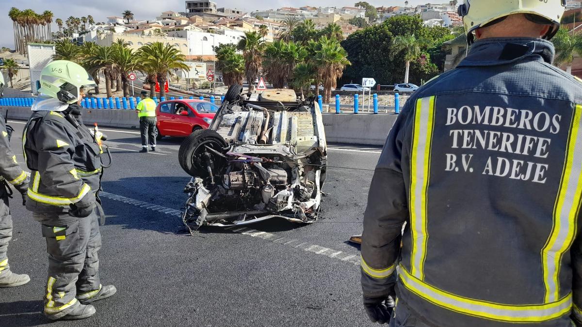 Accidente en la autopista del Sur