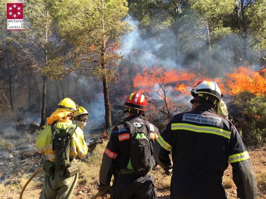 Un incendio amenaza la Calderona en Gátova