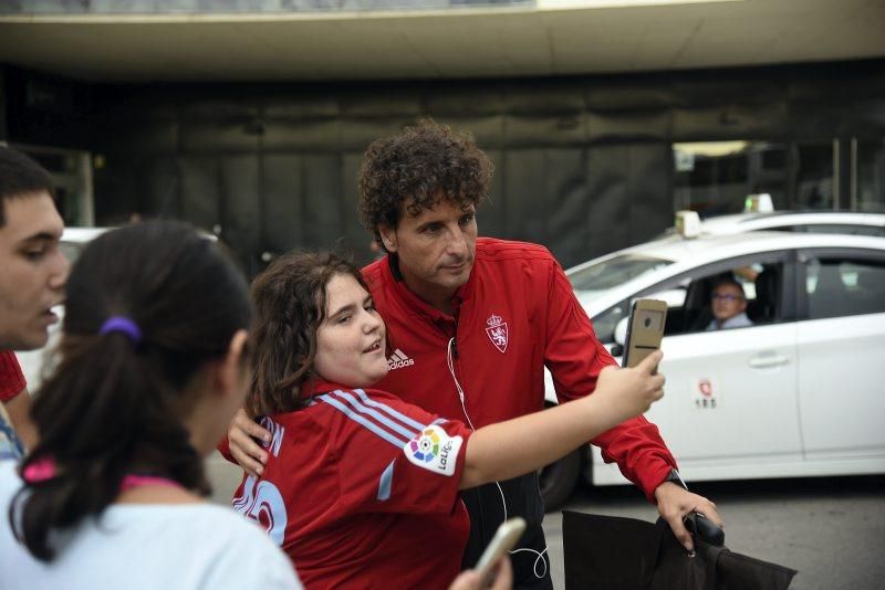 Llegada del Real Zaragoza desde Almería