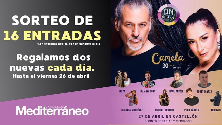 Sorteo de 16 entradas para Camela en ON Festival