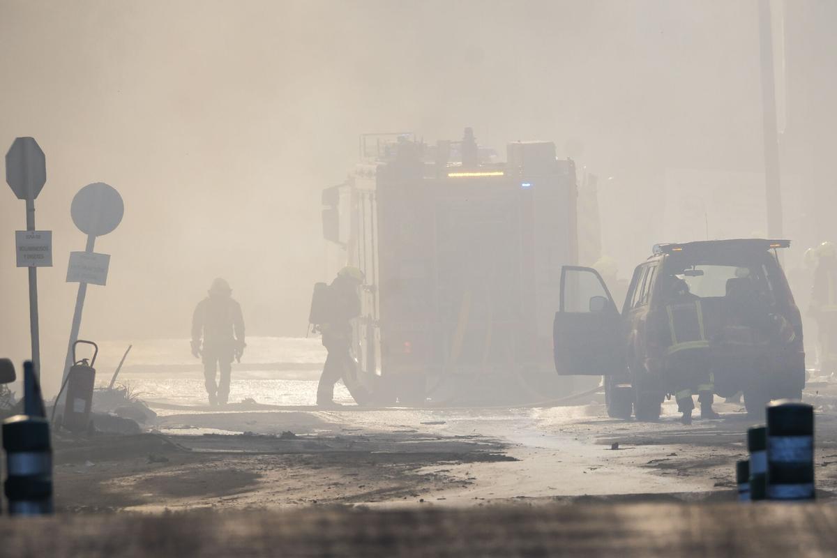 Incendio en el vertedero de Juan Grande, San Bartolomé de Tirajana