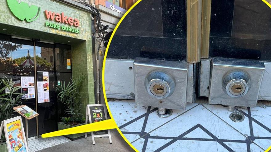Robo y destrozos en el Restaurante Wakea Poke Burger de la Plaza de Santo Domingo