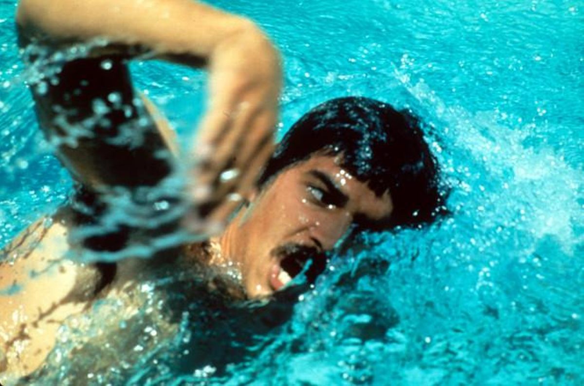 El nedador Mark Spitz, als Jocs de Munic de 1972, en què va guanyar set medalles d’or, marcant així un rècord que només Michael Phelps va aconseguir superar el 2008, durant els Jocs de Pequín.