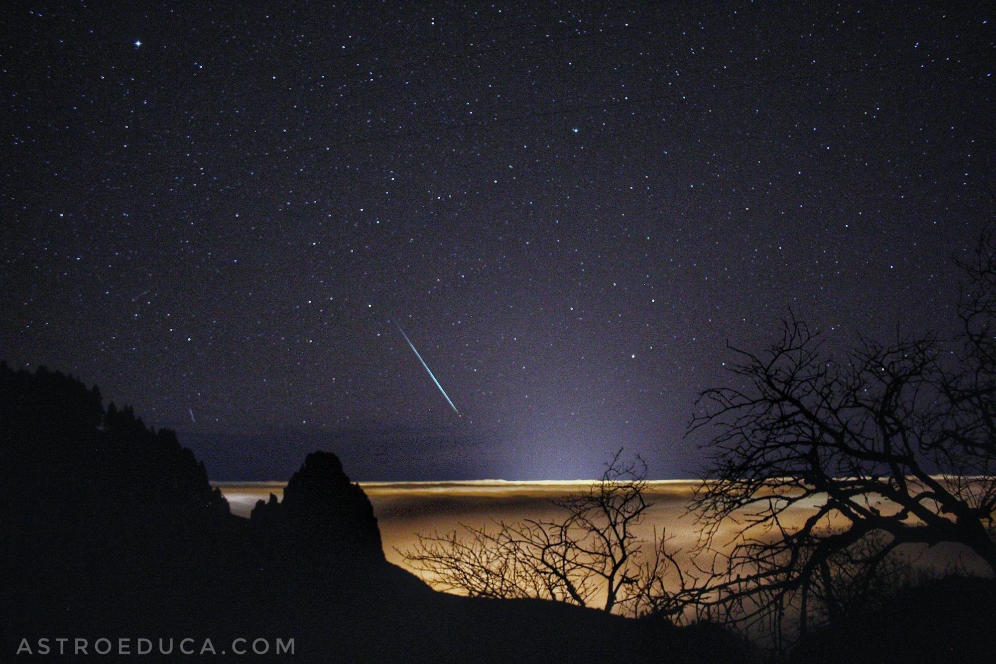 Gemínidas en la cumbre de Gran Canaria (12/12/2020)