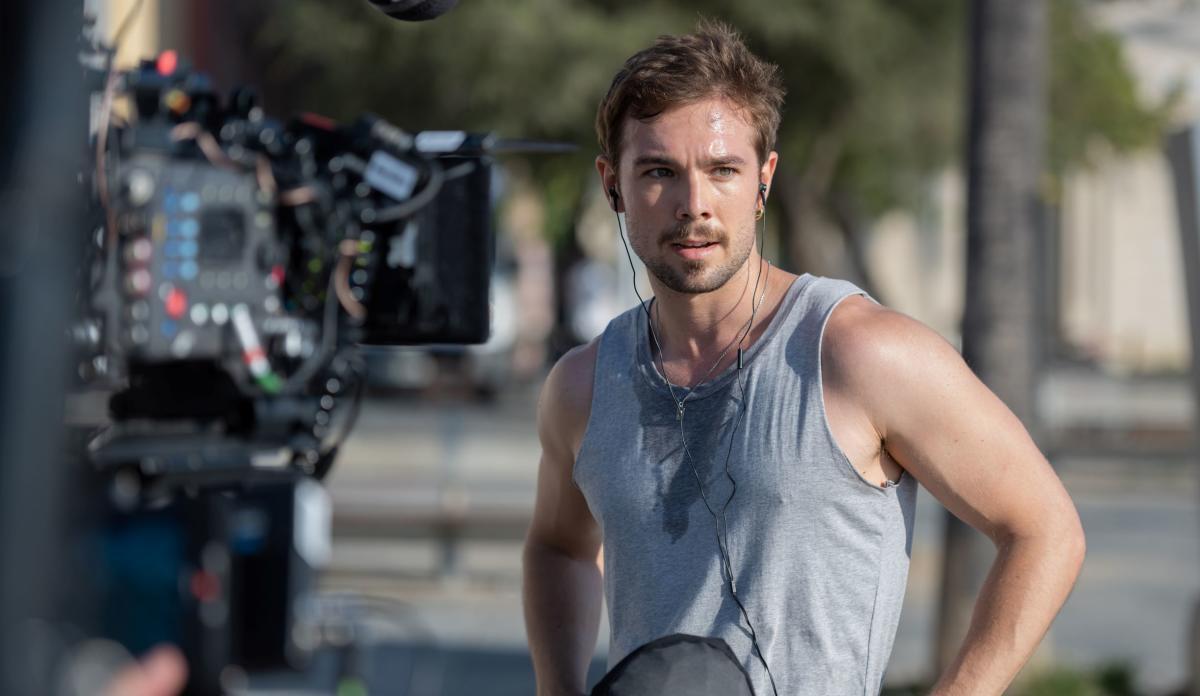 Carlos Cuevas durante el rodaje de 'Merlí. Sapere aude'.