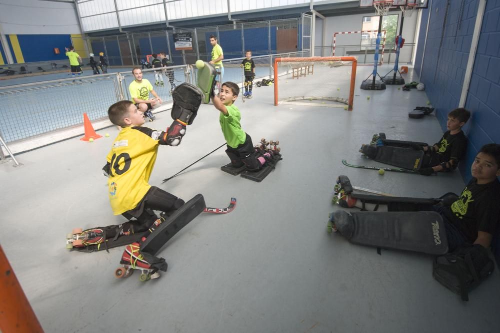 Bargalló y Cancela, en el Campus Hockey Coruña