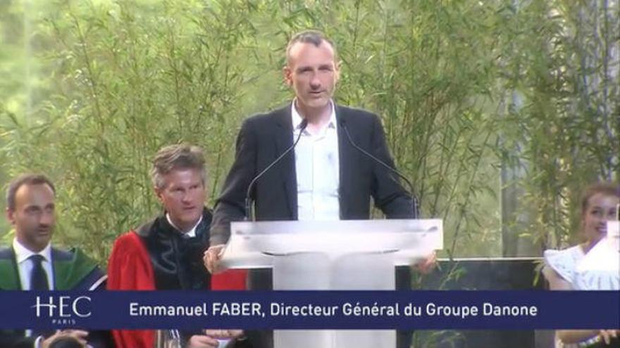 Emmnauel Faber durante su discurso el pasado 10 de junio