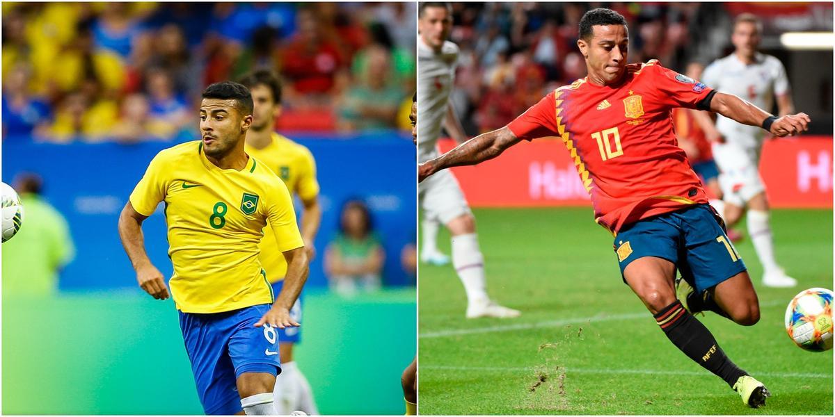 Rafinha Alcántara (Brasil) y Thiago Alcántara (España)