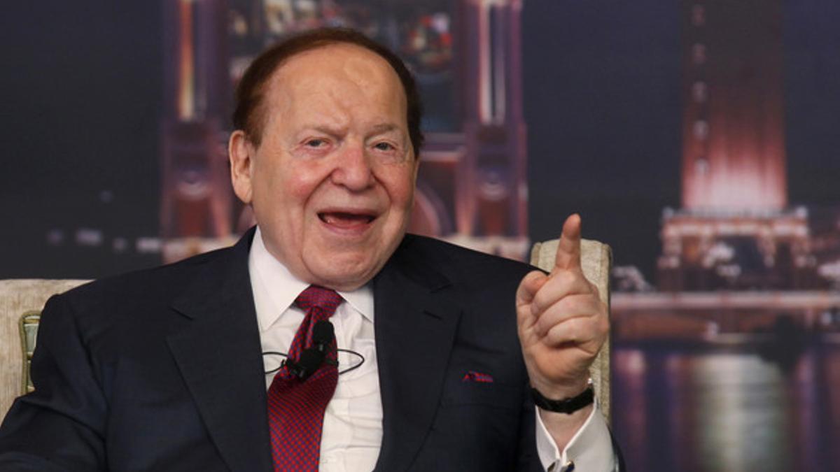 Sheldon Adelson, durante una rueda de prensa, el pasado abril en Macao.