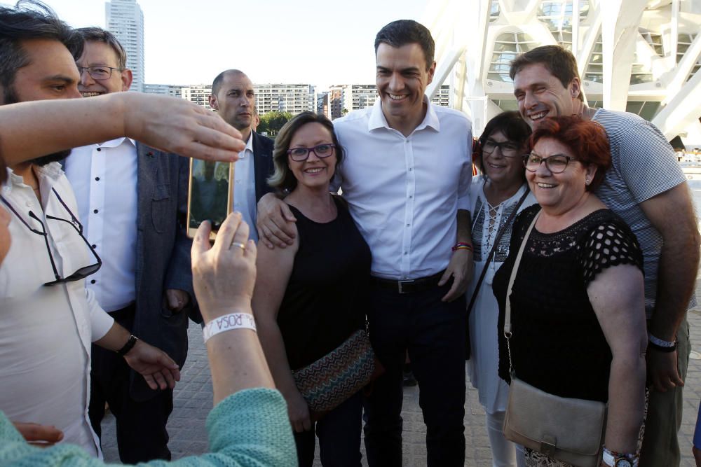 Mitin de Pedro Sánchez en l'Umbracle