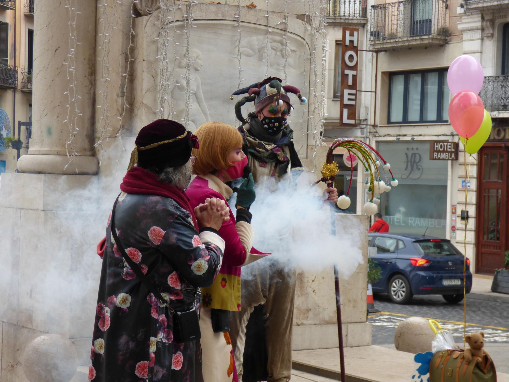 En Fumera es deixa veure per Figueres acompanyat de la Nadalina i la Bel