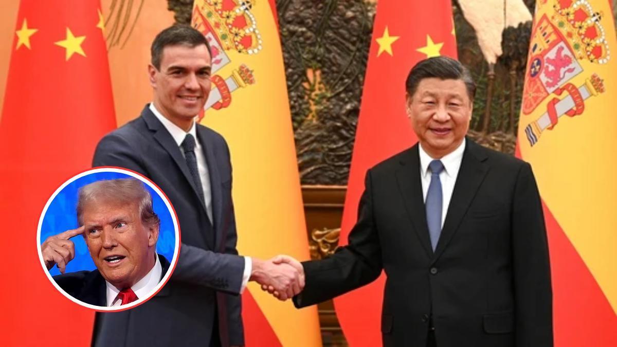 Foto de archivo de una reunión entre Pedro Sánchez y Xi Jinping, un acerecamiento que Trump no aprueba.
