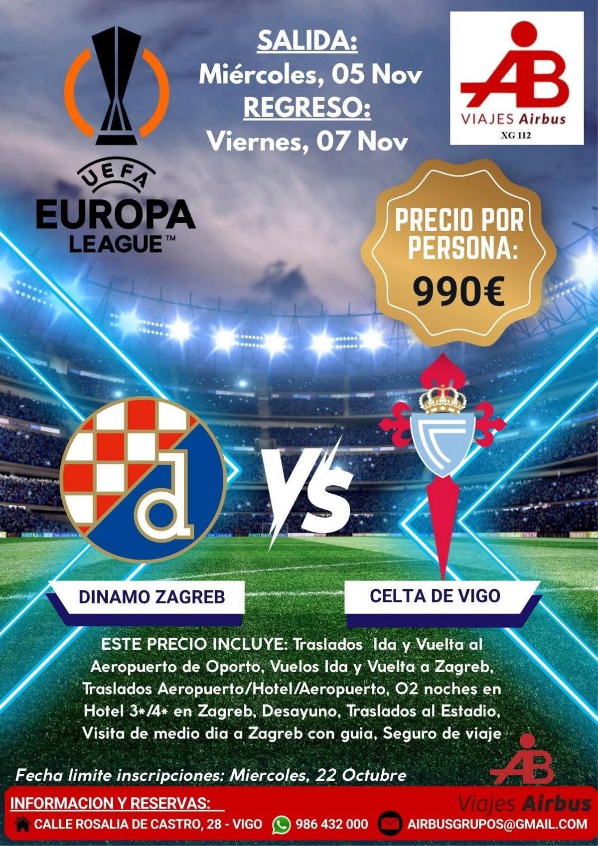 La opción más cara para viajar a Zagreb cuesta 990 euros, pero incluye dos noches de hotel.