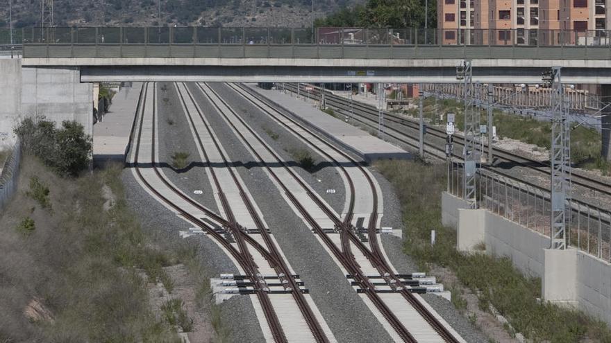 Vías del AVE en Xàtiva, en una imagen de 2016.