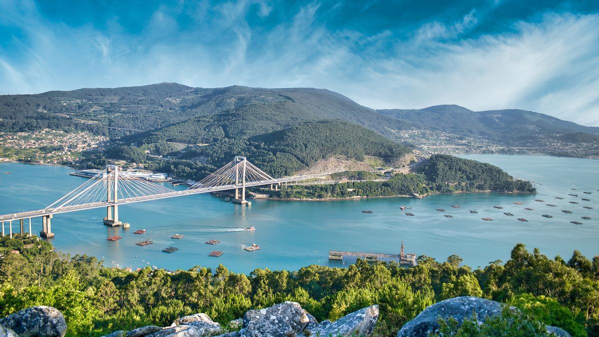Vistas del puente de Rande desde el monte