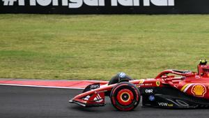 El Ferrari de Carlos Sainz, en el GP de Hungría