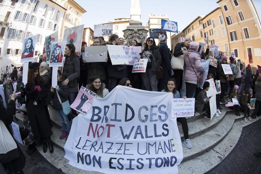 Protestas contra Donald Trump en Roma