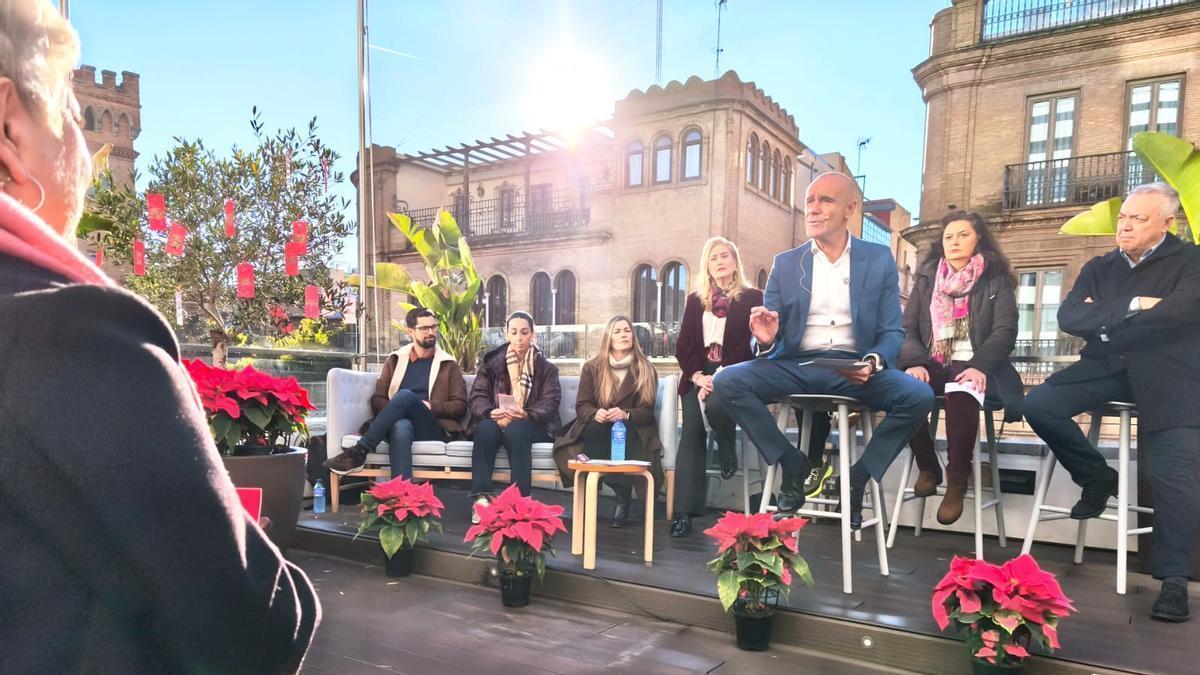 El portavoz socialista Antonio Muñoz, en el balance del año sobre el 2025 del alcalde, José Luis Sanz