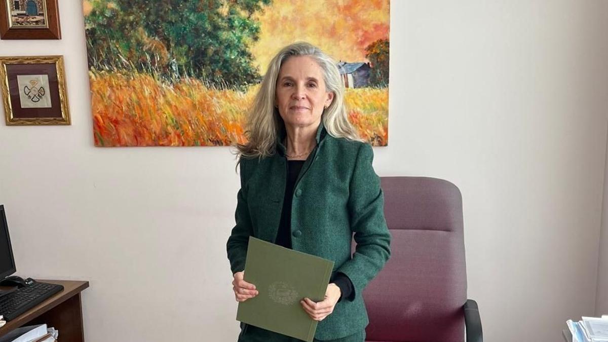 María Jesús Cascón en su despacho de la Notaría de Bermillo de Sayago