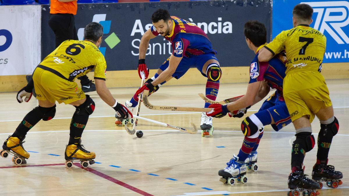 Imagen del duelo de OK Liga entre Barça y Noia