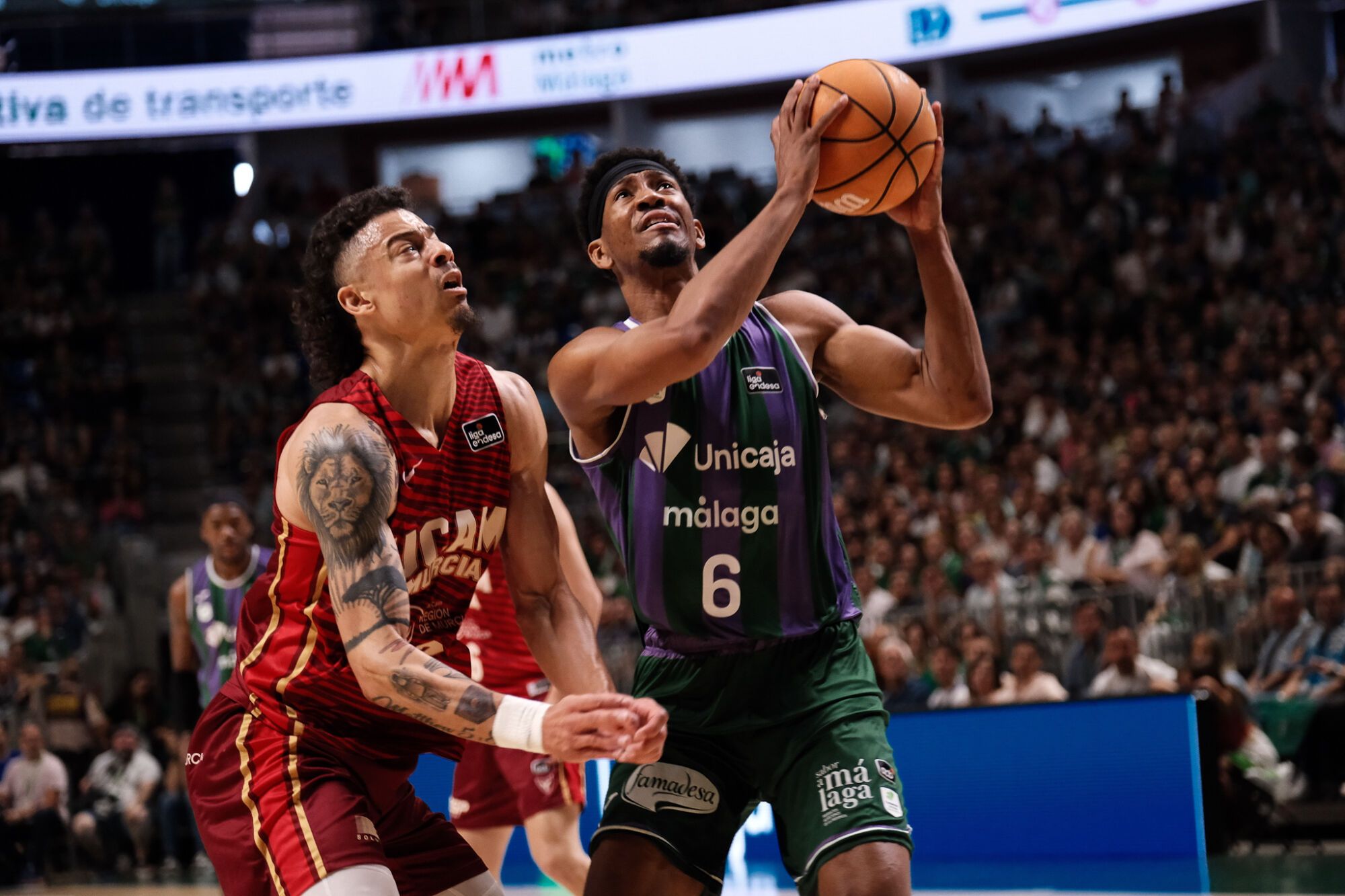 Imágenes del partido del UNICAJA vs UCAM Murcia en el Martín Carpena