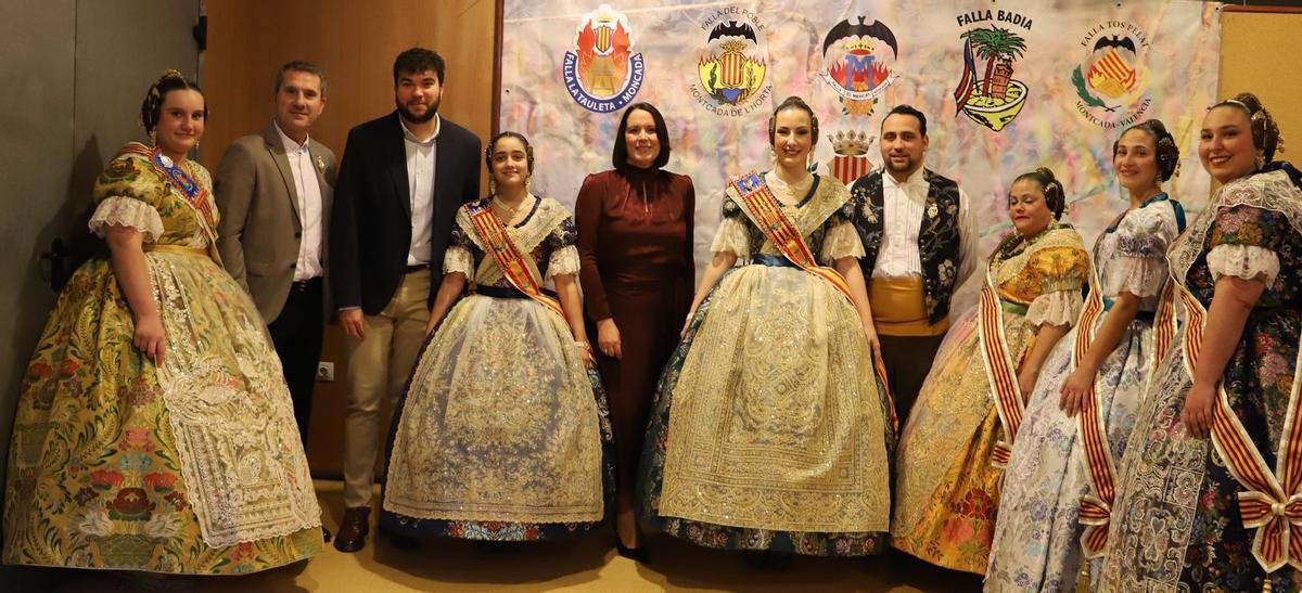 Actos falleros este mes en Moncada. A la izquierda, Martín Pérez (PSPV) y Álvaro Gonzalvo (Compromís)