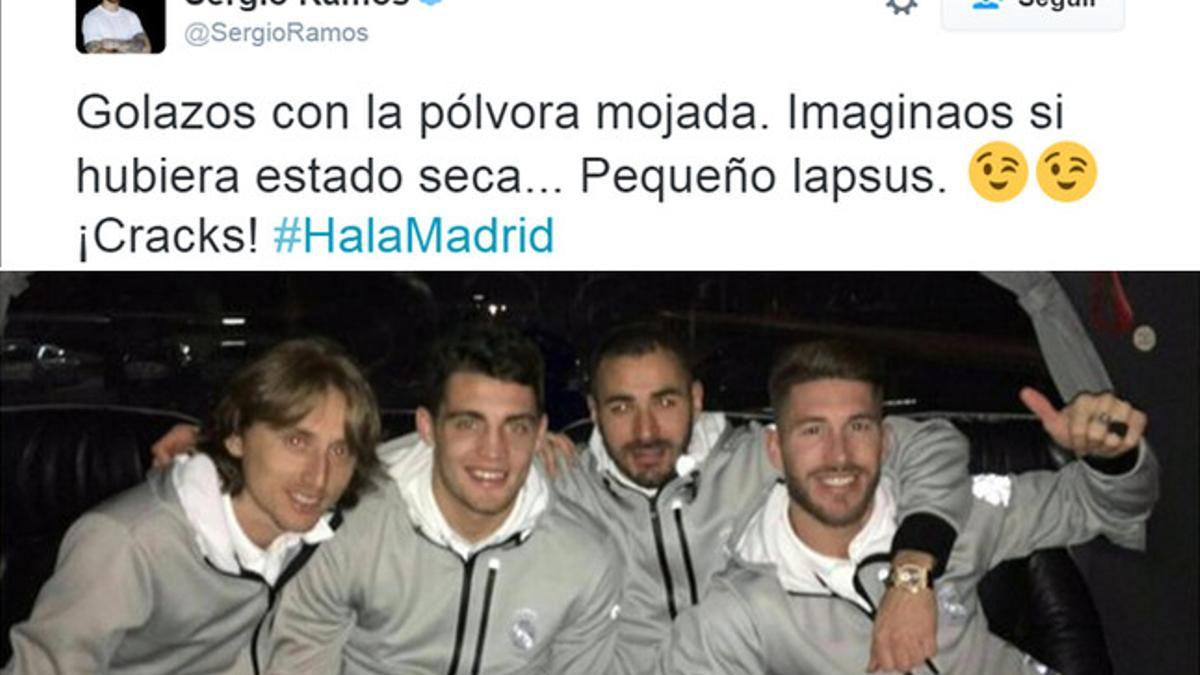 Sergio Ramos se rió de sus declaraciones a través de Twitter