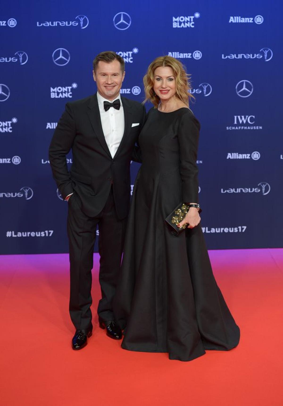 Premios Laureus 2017: Alekséi Nemov y su mujer