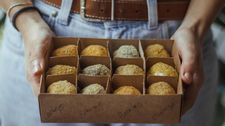 Croquetas de torrijas de «Solo de croquetas» participante en el concurso nacional a la mejor torrija innovadora. EFE/ Solo de Croquetas