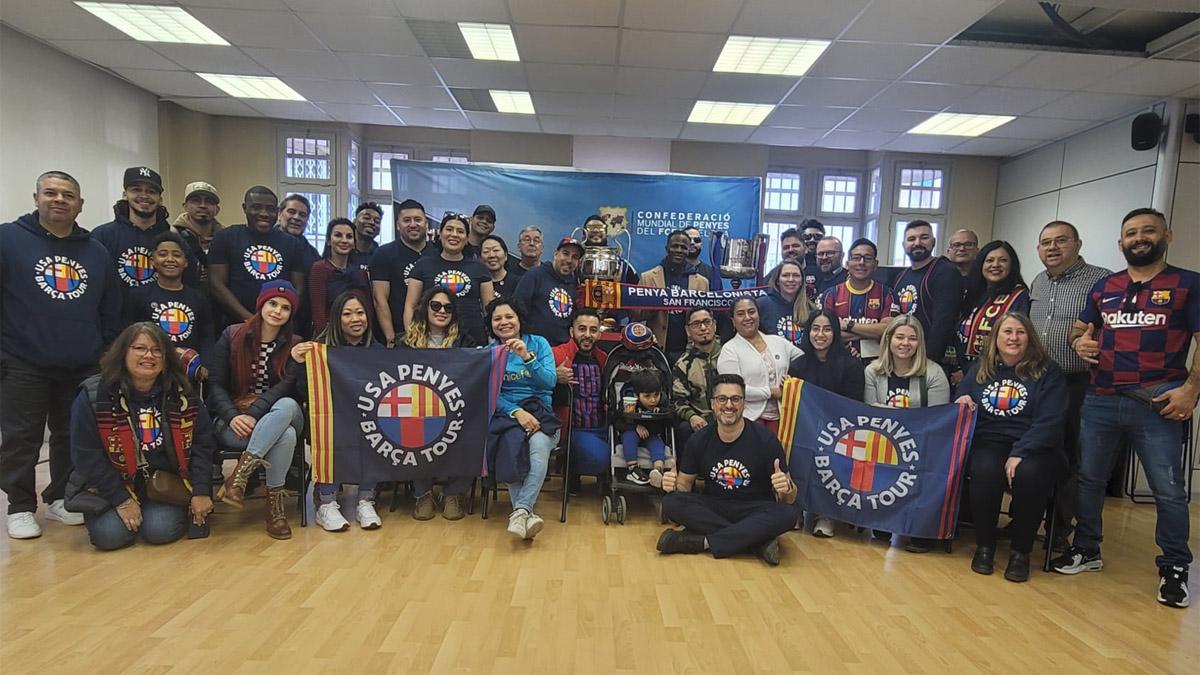 La Confederació recibió en su sede a los integrantes del “USA Penyes Barça Tour”