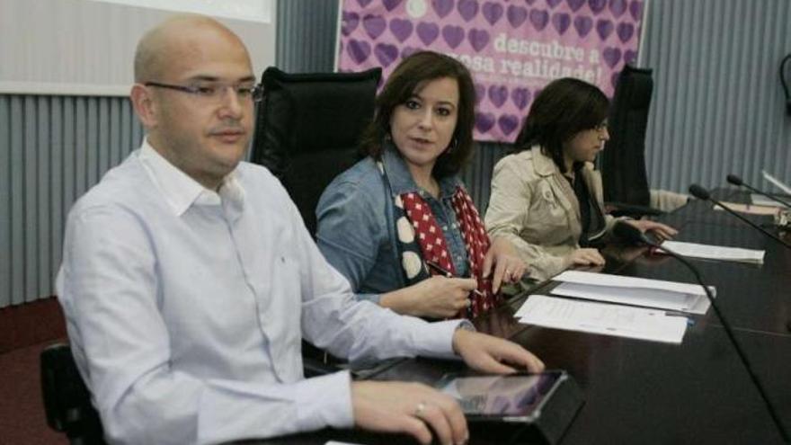 El presidente de Cogami, Anxo Queiruga, y Susana López Abella, ayer, en Santiago.