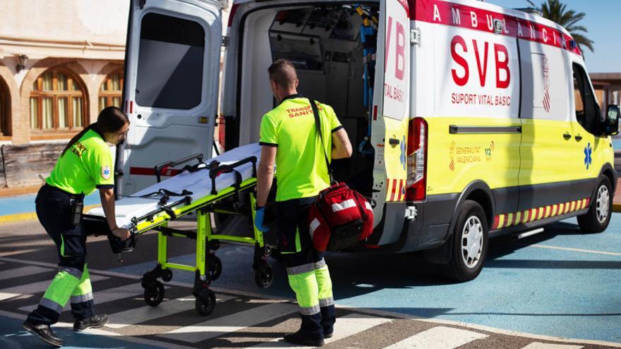 Una ambulancia de soporte vital básico en una imagen de archivo