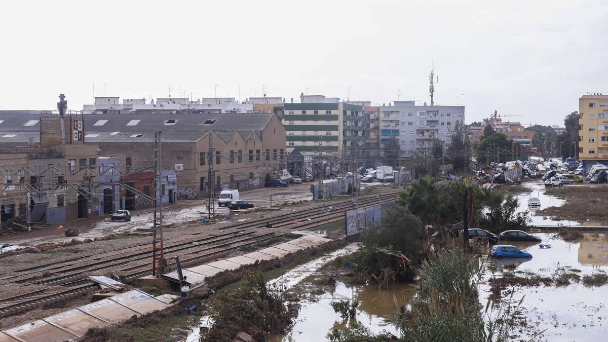Imagen de Sedaví con los daños tras la DANA.