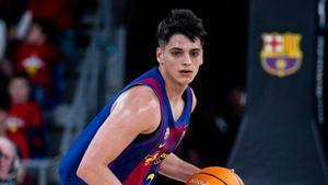 Juani Marcos, en un partido con el Barça