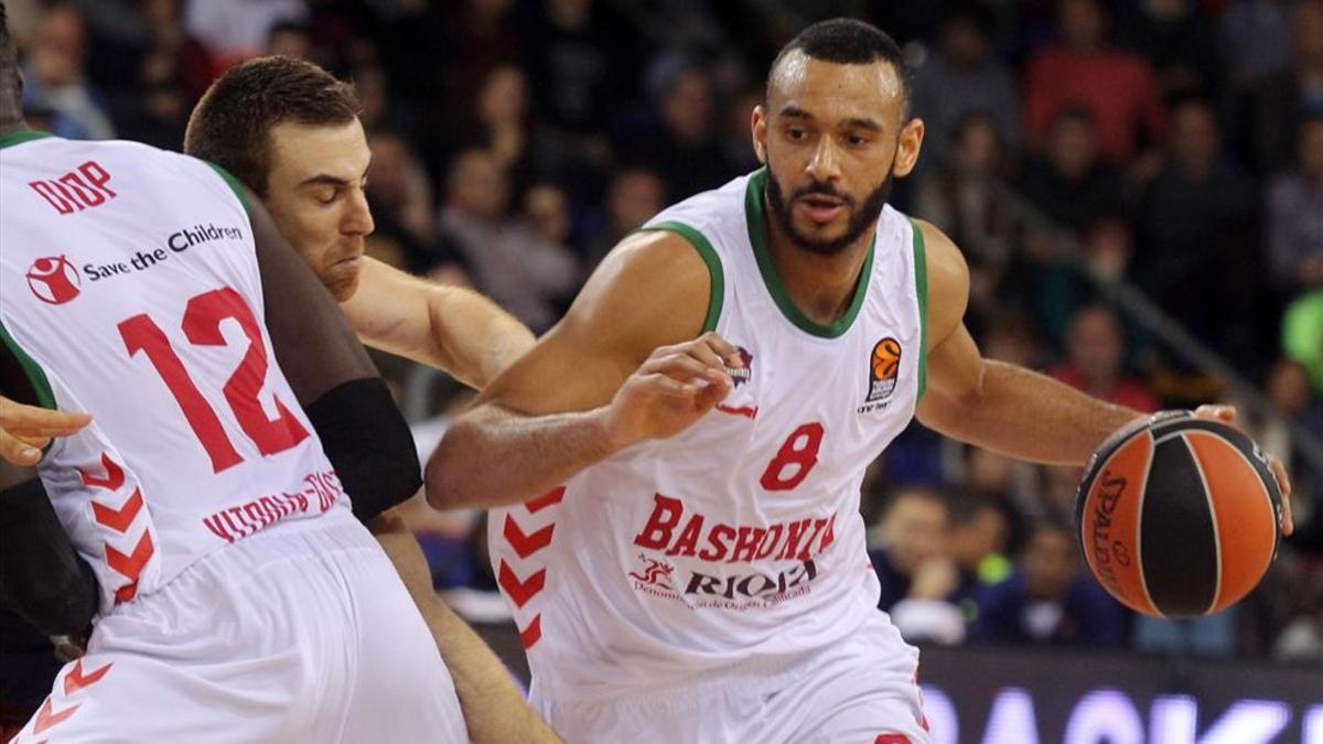 Adam Hanga, contra el Barça Lassa en la pasada Euroliga