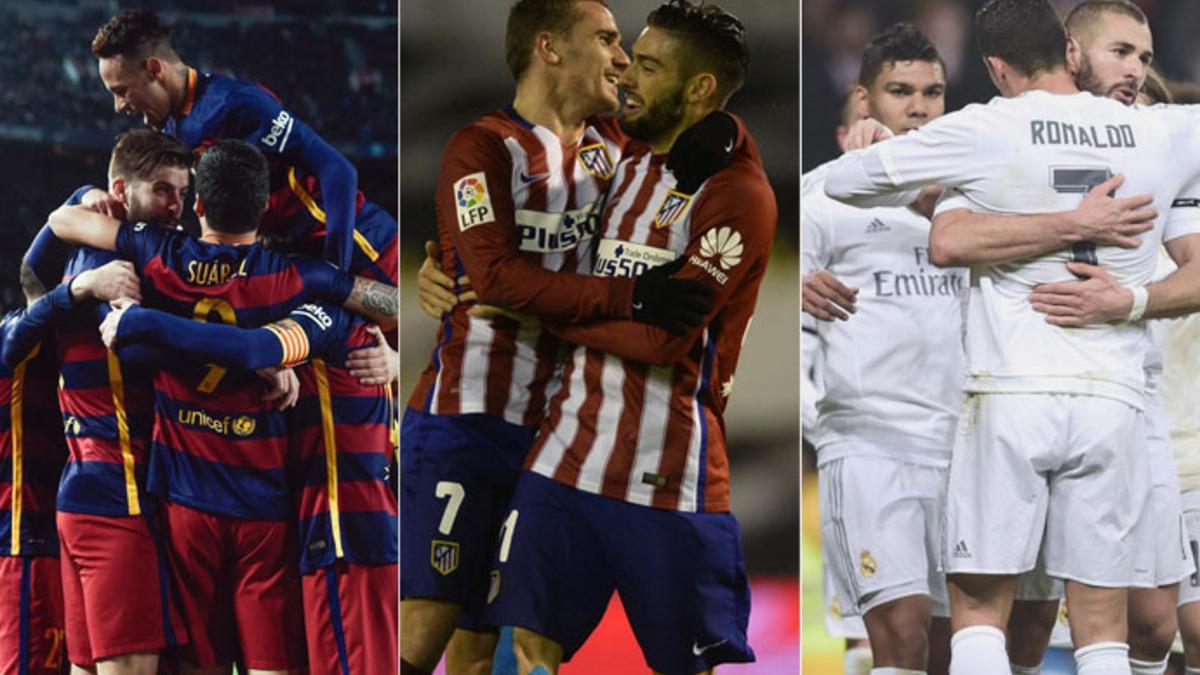 Barça, Atlético y Real Madrid juegan el primer asalto a la Liga