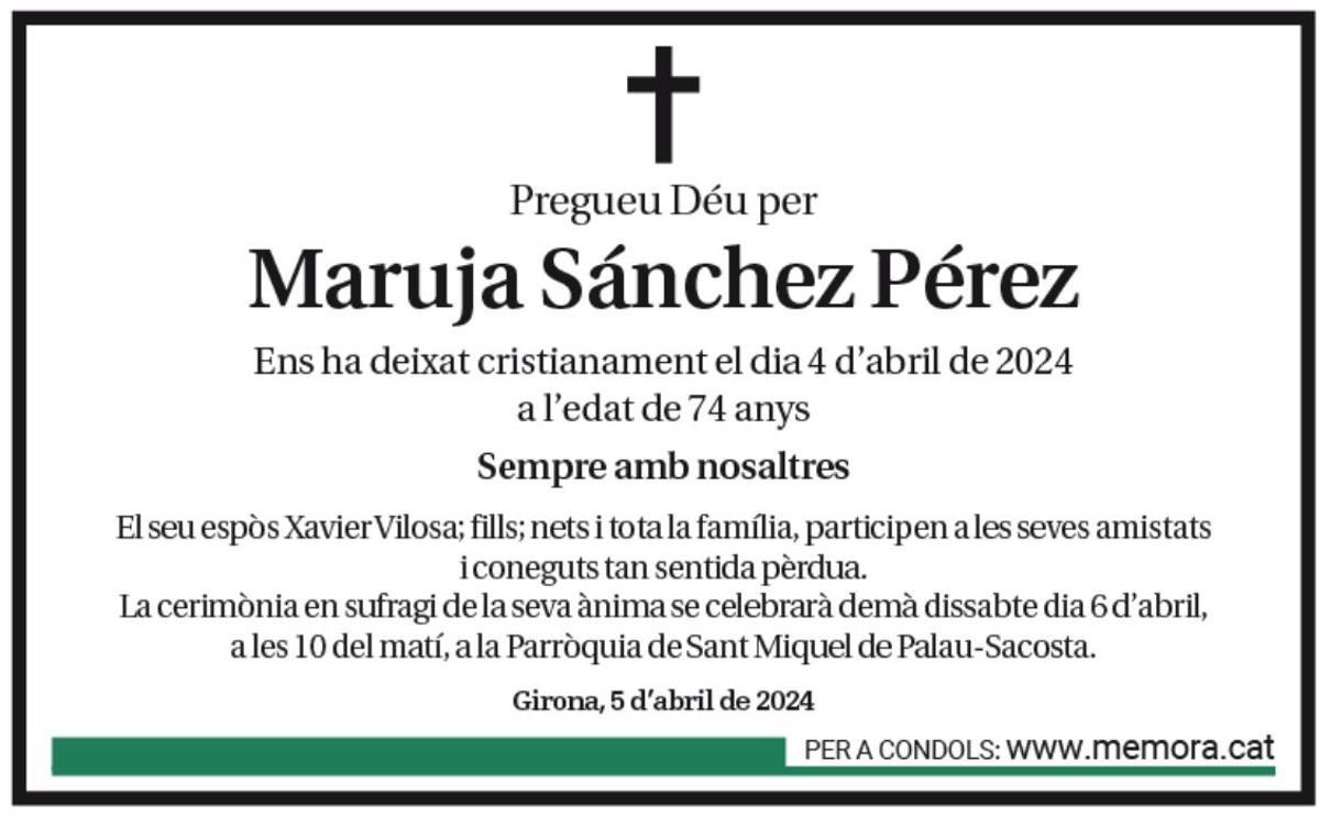 Maruja Sánchez Pérez.