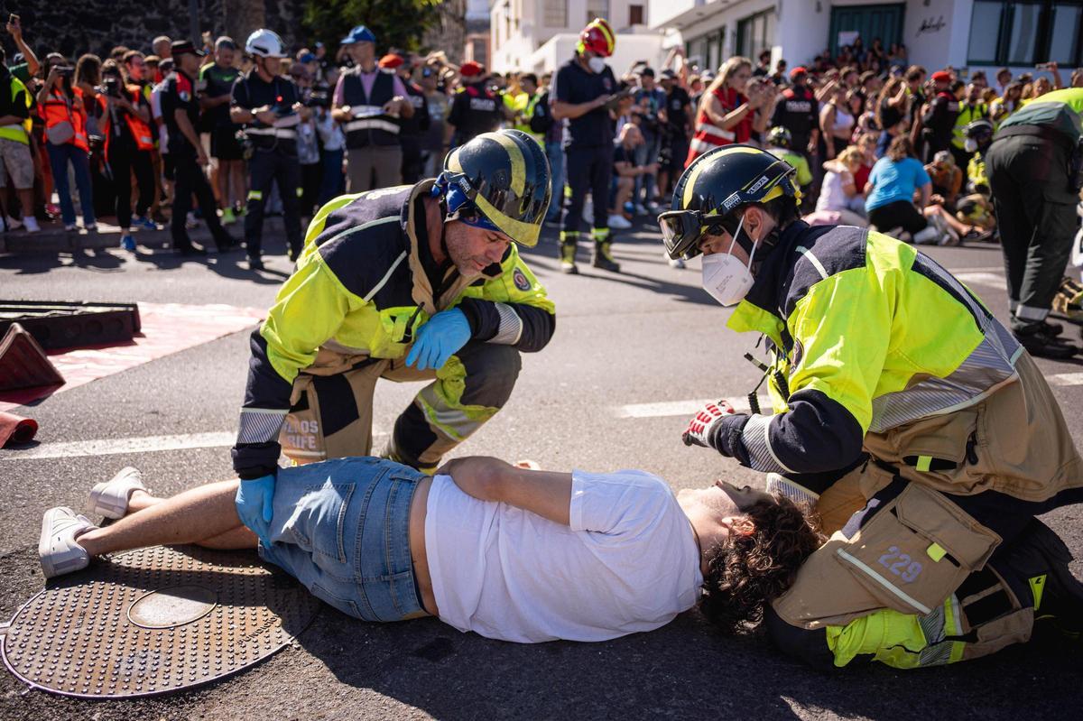 Durante el simulacro eruptivo se trabajaron escenarios posibles