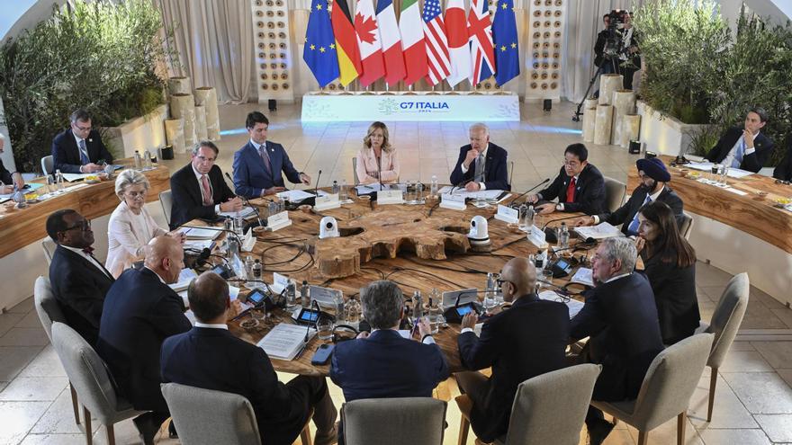 El G7 acuerda prestar a Ucrania 50.000 millones de euros procedentes de los activos congelados de Rusia