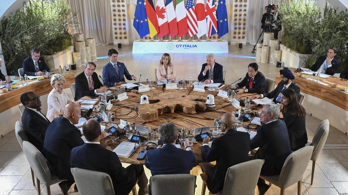 Un momento de la reunión del G7.
