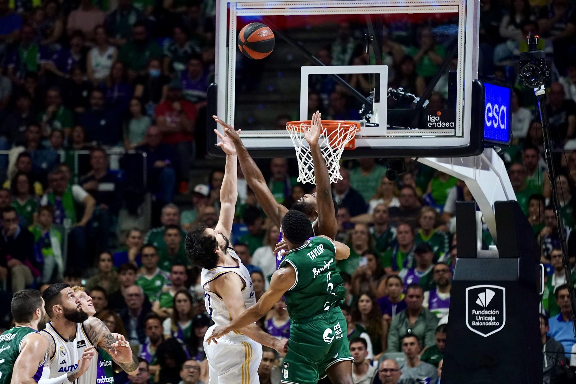 Una imagen del Unicaja - Real Madrid en el Carpena de la jornada 25 de la Liga Endesa.