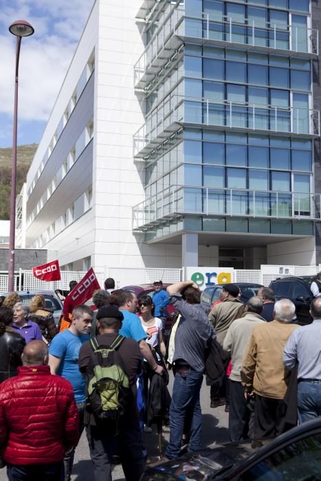 Manifestación organizada por CCOO Nalón para pedir del centro geriátrico de Riaño