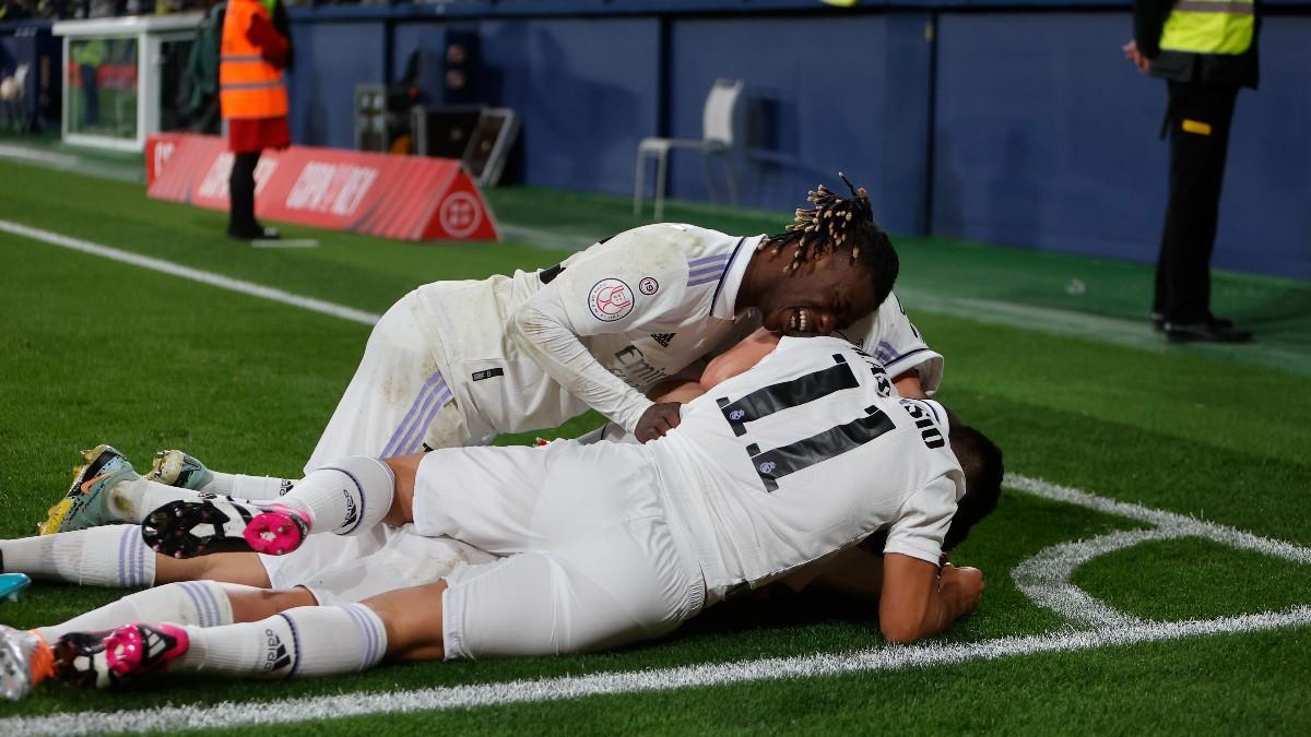 Asensio, celebrando el 2-3 del Real Madrid contra el Villarreal