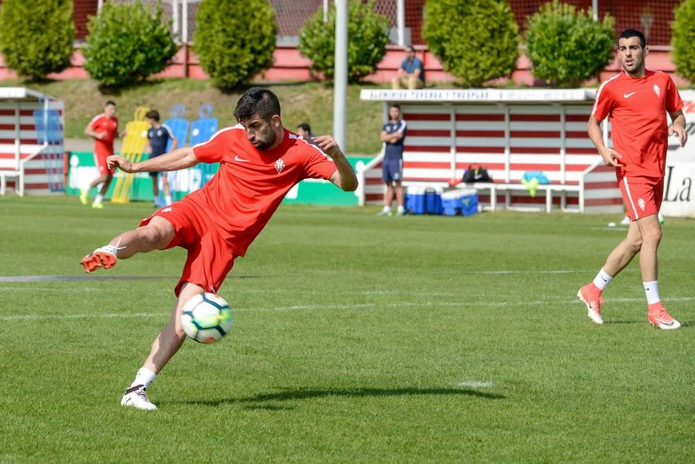 Entrenamiento del Sporting, miércoles