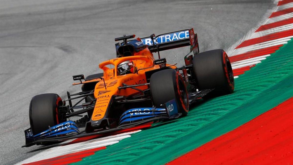 Carlos Sainz durante la sesión de libres