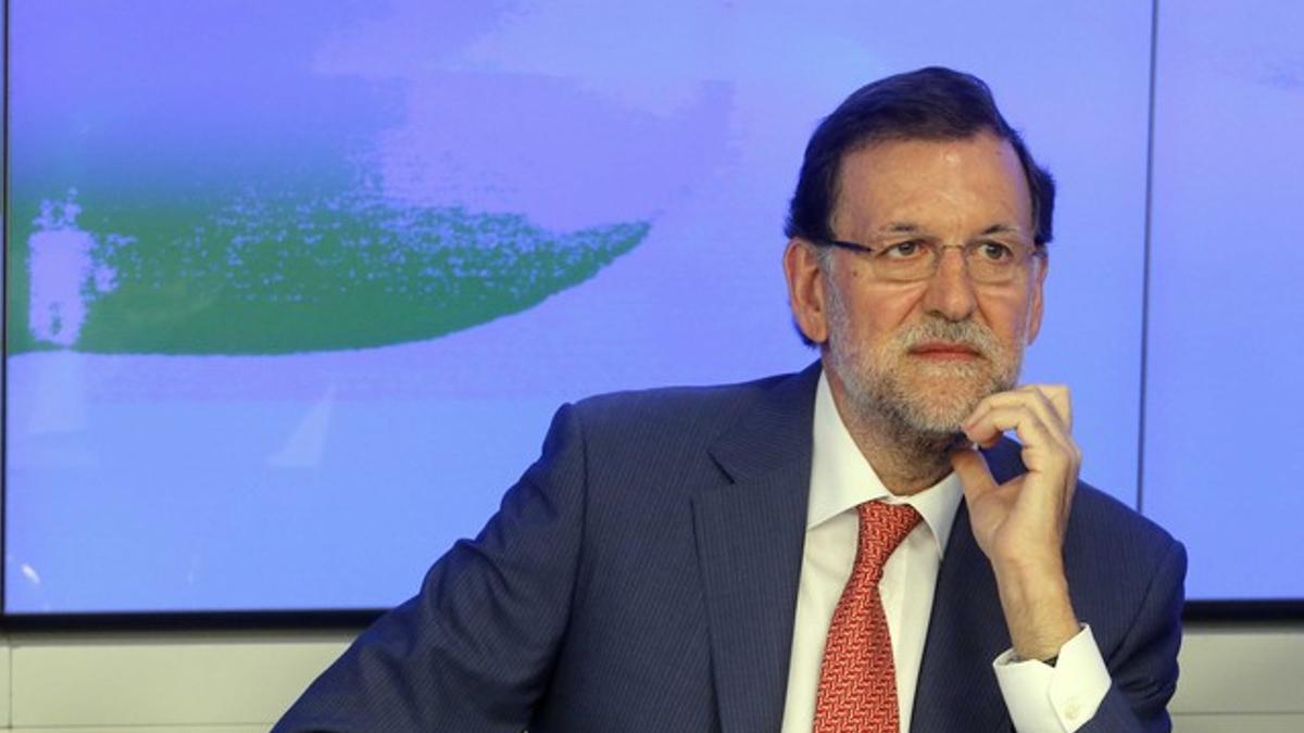 Mariano Rajoy, en un comité ejecutivo del PP, el pasado día 2.